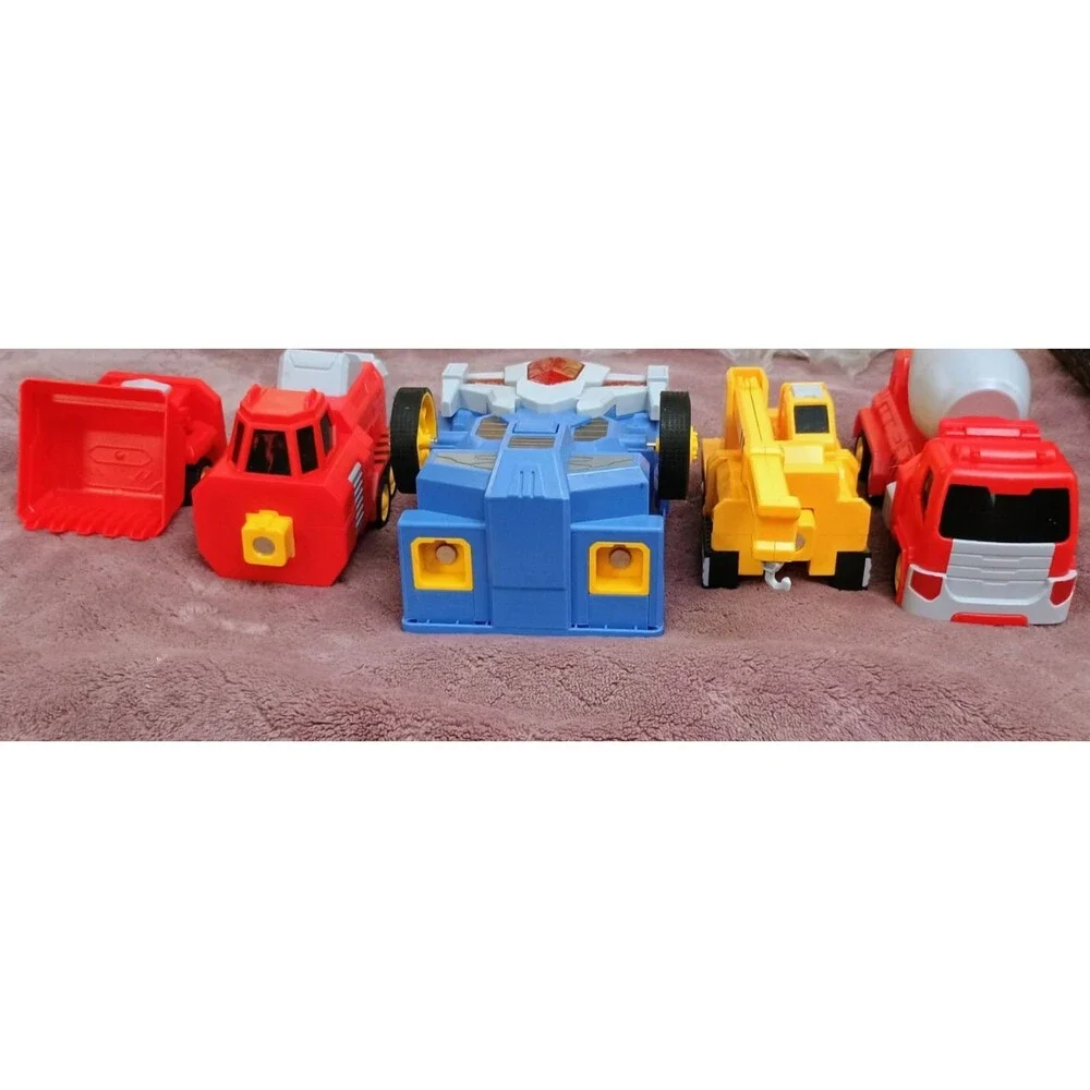 Magnetic Transforming Construction Vehicle Toy Lot Replacement Parts With Sound